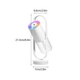 thumbnail image 2 of PureCasa Mini USB Humidifier 360 Degree Rotating Atomizer, 200ml Water Tank 500mAh 40ml/h Spray Volume Portable Humidifiers for Bedroom with LED Projection Lamp, 1PC, White, 8.4"x2.4"x2.4", 2 of 8