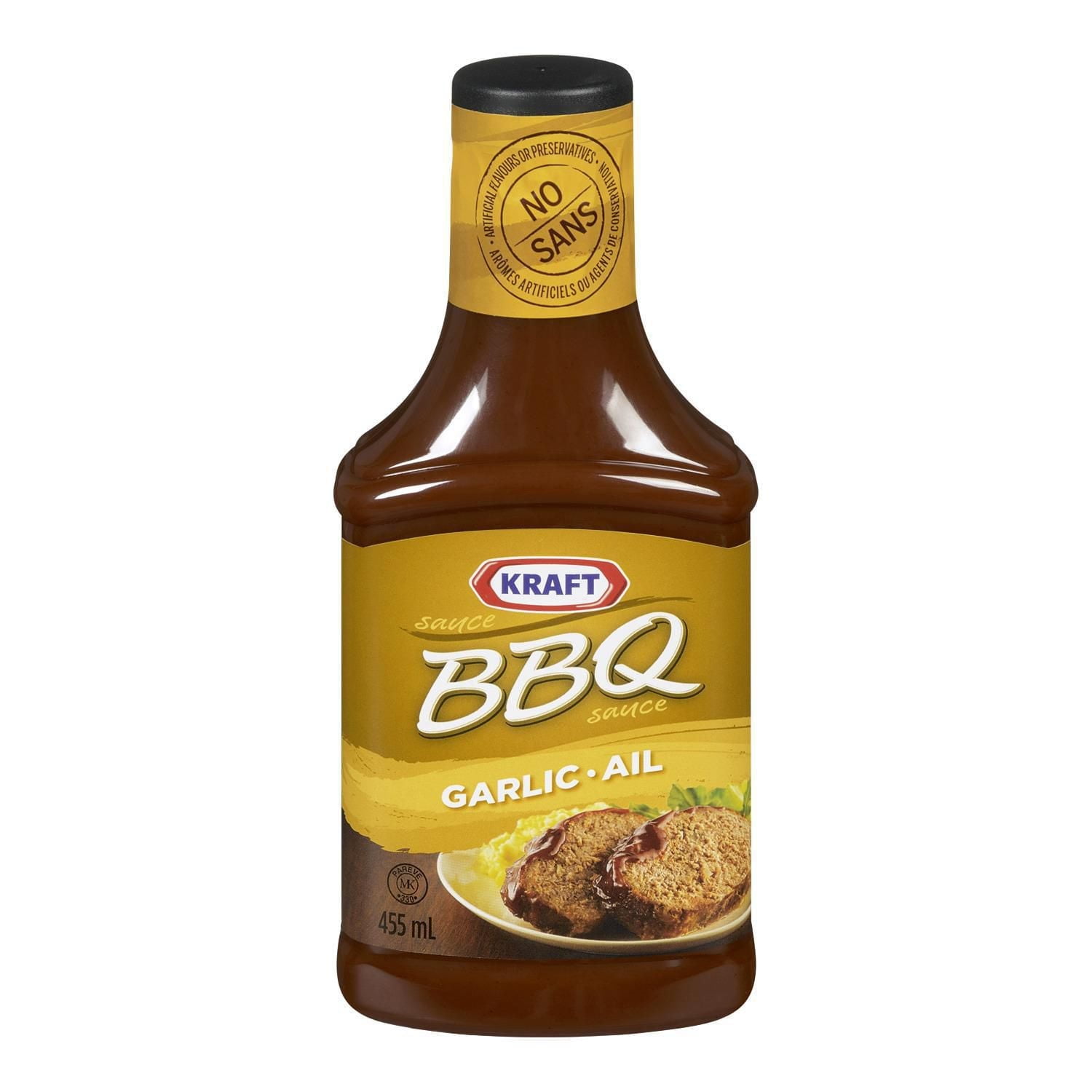 Kraft BBQ Sauce, Garlic, Casein-Free, 455mL