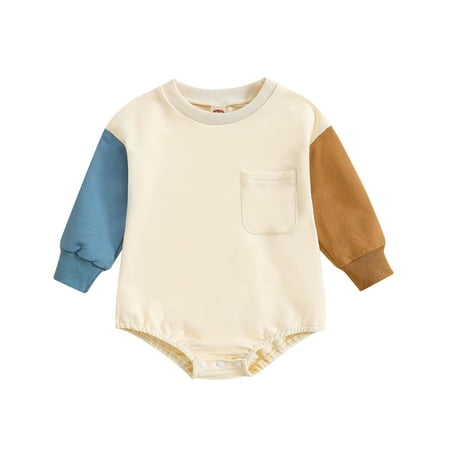 

JAKANYQ Bodysuits Infant Baby Boys Girls Long Sleeve Romper Newborn Kids Fall Winter Clothes Skin-Friendly