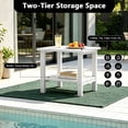 thumbnail image 4 of OTSUN Adirondack Outdoor Side Table, 16" HDPE Patio Side Table with Shelf, Weather Resistant Easy Maintenance for Backyard Pool Porch Garden & Lawn, 4 of 12