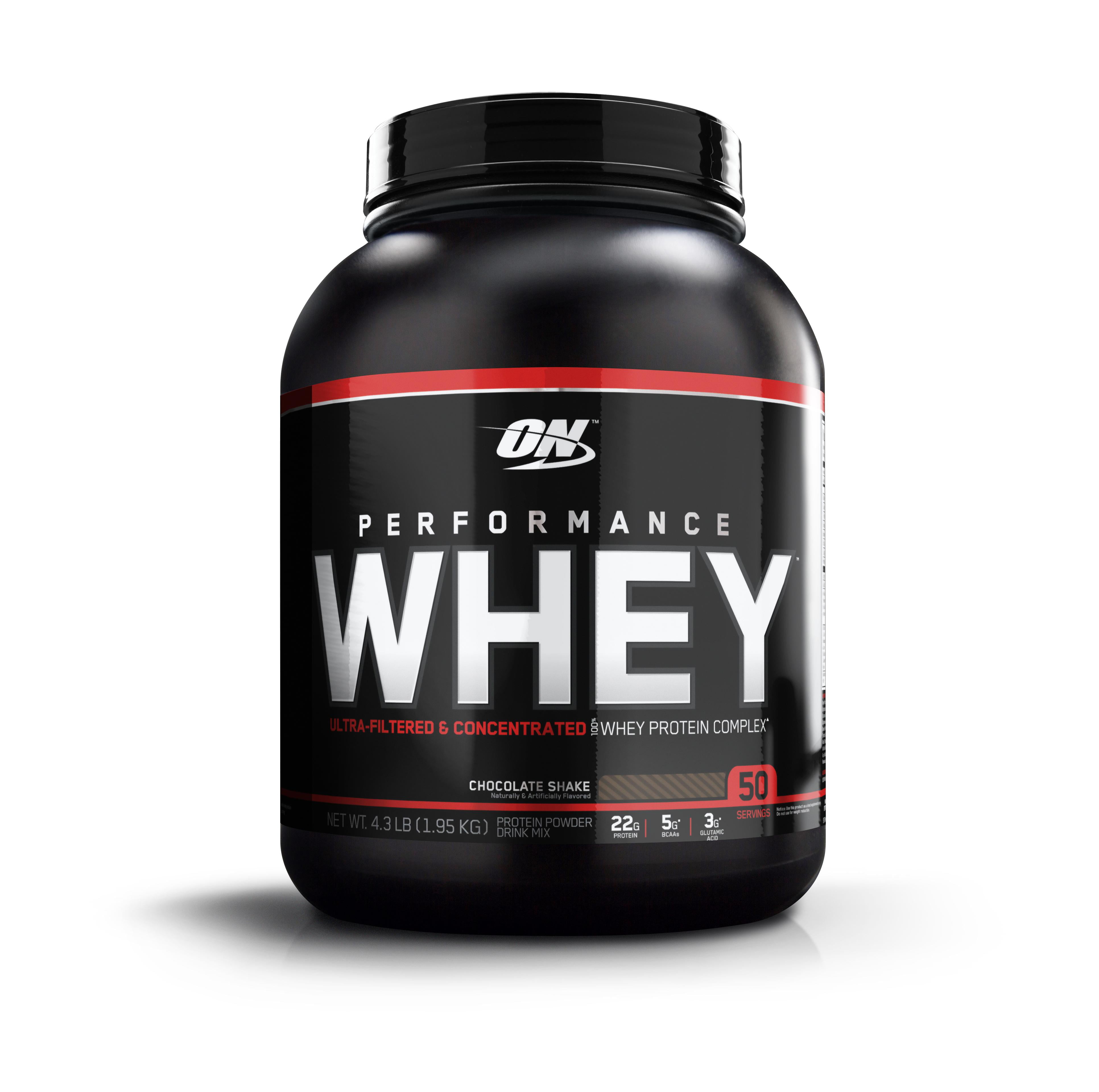 Optimum Nutrition Performance Whey Protein Powder, Chocolate, 22g