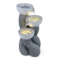 thumbnail image 2 of Costway 18.5"H Outdoor Water Fountain 3-Tier Cascading Bowl Tabletop Waterfall Fountain, 2 of 9