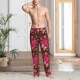 thumbnail image 4 of Salouo Golden Snowflakes And And Butterflies Print Pajama Pants for Men, Lounge Pants Elastic Waistband Casual Men's sleepwear Loungewear Sleep Pajama Pant -Large, 4 of 7