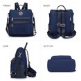 thumbnail image 4 of MKP Women Nylon Water Resistant Backpack Purse Convertible Large Ladies Designer Rucksack Travel Shoulder Bags Handbag Wristlet, 4 of 9