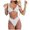 C836/White, variant on XIYON Womens Bikini Sets Solid Color V Neck Knot Front Push Up High Leg Thong Two Piece Swimsuit Vintage Beachwear