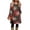 Red, variant on EANJE Christmas Womens Dress Christmas Print Crew Neck Tunic Midi Dresses Long Sleeve Curved Split Hem Swing Dresses Lightweight Cozy Winter Holiday Wear Clothes with Pockets Green XL