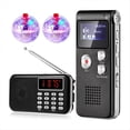 thumbnail image 1 of Kit de 4 Equipos: Radio FM con Grabadora de Voz Digital de 8 GB y 2 Luces LED Tipo Bola para Gatos. Baterías para Escaneo., 1 of 5