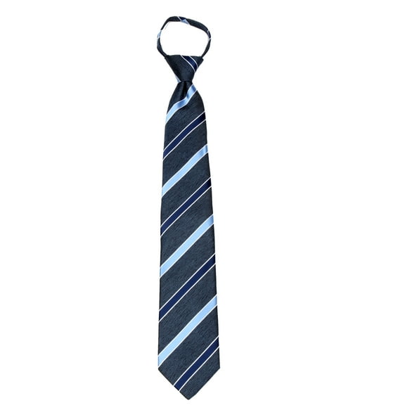 Men's pre made Men's Stripe Zipper Necktie Tie
