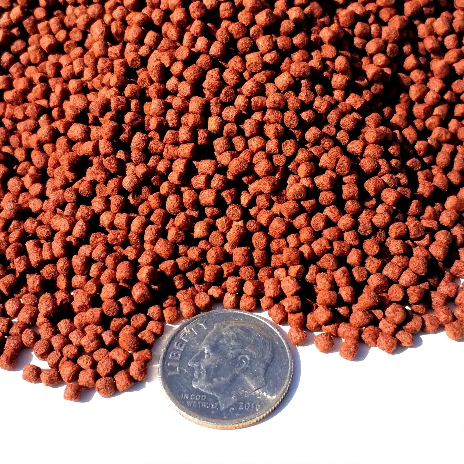 2mm Ultra-Intense Red Color Enhancing FLOATING Pellets for ALL Tropical Fish, Discus, Red Flower Horn, Red Parrot, ALL Fish, ALL Cichlids …3-lb Lg Jar