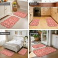 thumbnail image 4 of Paisley and Floral Red Pattern Bath Mat Set Of 2,Non-Slip Rug for Bathroom,Kitchen,Bedroom,Entrance, 30x17 and 23.5x15.7 Inches, 4 of 5