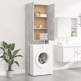thumbnail image 5 of vidaXL Washing Machine Cabinet Concrete Grey 64x25.5x190 cm, 5 of 5