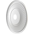 thumbnail image 4 of Ekena Millwork 22"OD x 3 1/2"ID x 1"P Berkshire Thermoformed PVC Ceiling Medallion (Fits Canopies up to 10 1/8"), Metallic Silver, 4 of 10