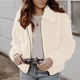 thumbnail image 4 of Abrigo cálido de piel sintética para mujer, chaqueta de invierno, cuello vuelto sólido, cremallera, prendas de vestir exteriores Fridja po2622, 4 of 7