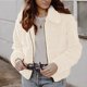 thumbnail image 4 of Prendas de abrigo para mujer, abrigo cálido de piel sintética para mujer, chaqueta de invierno, cuello vuelto sólido, ropa de abrigo con cremallera Odeerbi ODB-3, 4 of 7