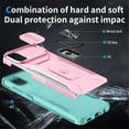 thumbnail image 5 of For Samsung Galaxy A05 Slim Fit Shockproof Hybrid with Slide Camera Cover & Rotated Ring Kickstand, [Military-Grade] Phone Case For Samsung Galaxy A05 6.7",Pink Green,For Galaxy A05, 5 of 8