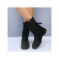 thumbnail image 7 of Audeban Womens Zipper Winter Warm Mid Calf Boots Casual Ladies Low Flat Heel Shoes Size, 7 of 7