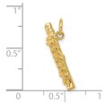 thumbnail image 3 of FB Jewels 14K Yellow Gold 3-D Polished Flute Charm, 3 of 3