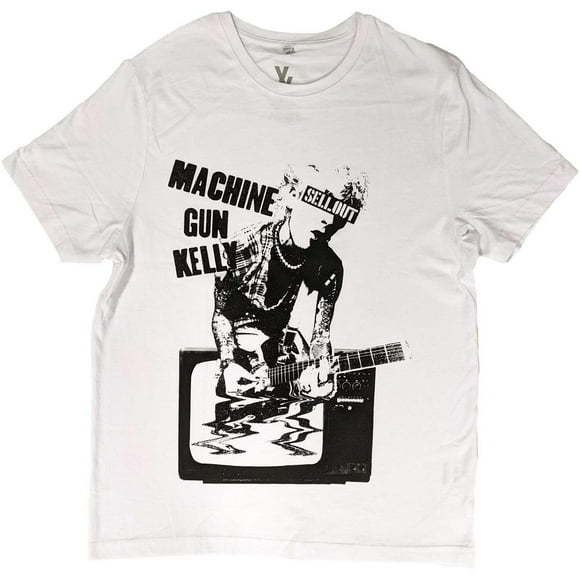 Machine Gun Kelly T-Shirt en Coton Chaîne Télé pour Adulte