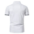 thumbnail image 4 of IYTR Mens T Shirts Summer Fashion Short Sleeve Shirts Zipper Turndown Collar Fashion Business Casual Shirts Comfy Casual White S, 4 of 7