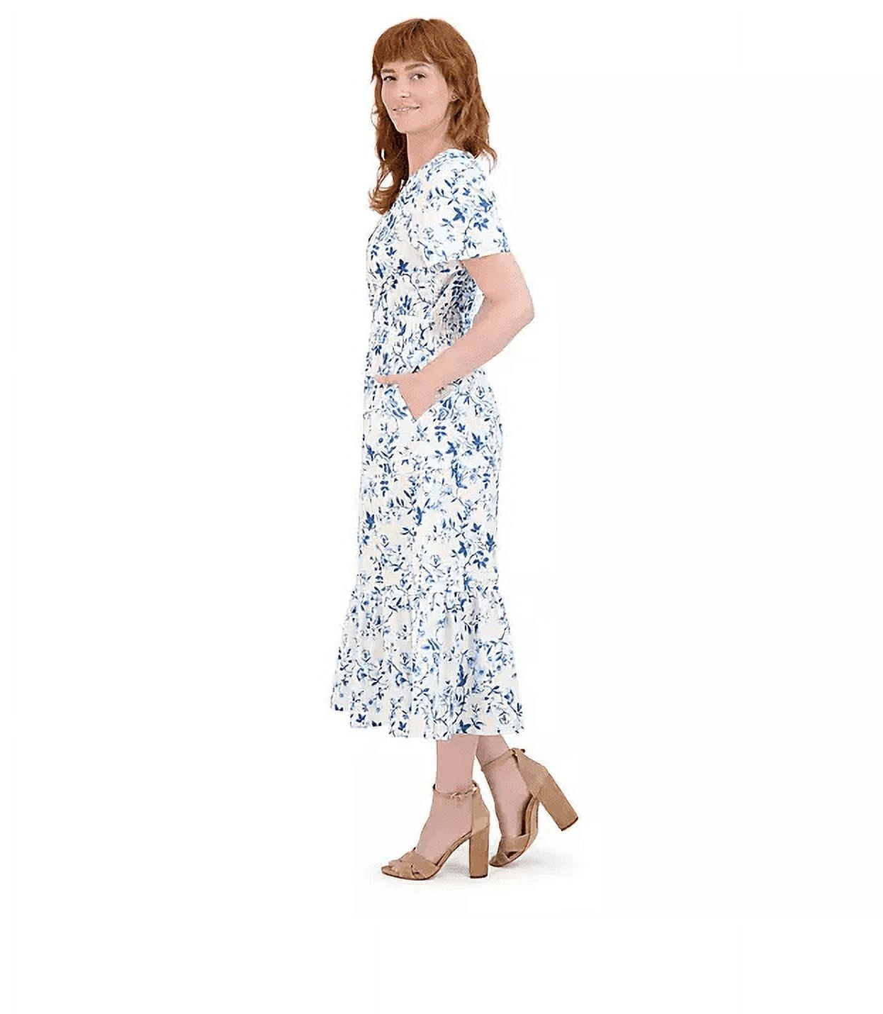 French Connection Women's Maxi Dress (Blue Floral, Medium) - Walmart.com