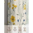 thumbnail image 6 of Spring Florals Sheer Curtains 63 Inch Length 2 Panels Set for Living Room/Bedroom, Watercolor Wildflowers Botanical Herbs Curtain Sheers Drapes Rod Pocket Curtains Window Treatment Set 52''x63''x2, 6 of 7