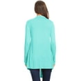 thumbnail image 3 of Women's Lightweight Casual Open Front Long Sleeve Solid Cardigan Office Wear S-3XL, 3 of 4