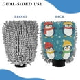 thumbnail image 2 of Qxltty Colorful Scarf Penguin Pattern Car Wash Mitt 2pcs Scratch Free Lint-Free Antistatic Microfiber 8.07×11.8in, 2 of 8