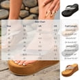 thumbnail image 3 of CYMMPU Women's Rhinestone Flip Flops, Open Toe Platform Wedge Thong Sandals, Slip Resistant Summer Beach Outdoor Casual Slip On Shoes Black 38, 3 of 8