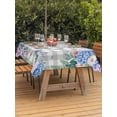 thumbnail image 3 of Outdoor Tablecloth with Umbrella Hole for Patio/Picnic/Party/Camping, Watercolor Flowers Waterproof Table Cloth Rectangle Table Cover Washable, Spring Butterflies Floral Gray Plaid (60"x 120"), 3 of 8