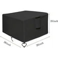 thumbnail image 3 of Fire Pit Cover under $5! Xqxayjr Square Fire Pit Cover, 420D Waterproof Outdoor Fireplace Cover for Gas Propane Fire Table, Weatherproof Protective Cover for Patio Garden Backyard, 3 of 9