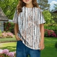 thumbnail image 2 of KyCheLot 3-14 Years Girls Summer Blouse Tops Fashion Print Loose Short Sleeve Casual T-Shirt, 2 of 6