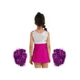 thumbnail image 2 of YEAHDOR Girls Cheerleading Outfit Shiny Sequins Dress with Shorts Pompoms Set for Halloween Dress Up Party, 2 of 7