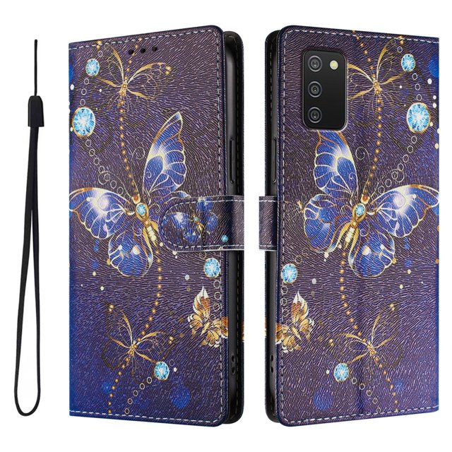 FOXDOCK Funda Tipo Cartera para Samsung Galaxy A02s con Soporte y Correa – Diseño de Patrones Lindos