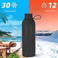 thumbnail image 3 of Botella de agua - Termo de acero inoxidable - Botella para beber de acero inoxidable - Botella para adultos - Doble pared - 500 ml - Negro, 3 of 5