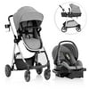 Evenflo Omni Plus Modular Travel System with LiteMax Sport Rear-Facing Infant Car Seat (Mylar Gray)