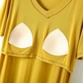 thumbnail image 6 of Kaemgyyd Sleepshirts for Women Soft Comfy V Neck Short Sleeve Nightgowns Casual Loose Solid Color Sleepwear Fall Fashion Clothing, 6 of 6