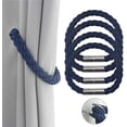 thumbnail image 1 of Paquete de 4 alzapaños de cortina magnéticos fuertes Amarres de cuerda decorativos de color beige Prácticos alzapaños para cortinas de ventana delgadas o gruesas con ganchos de metal Fokelyi HMHZ1090-4, 1 of 4