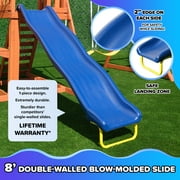Sportspower Willow Creek Wooden Swing Set with Saucer Swing, Play Fort, Bench with Table, Sandbox, Slide , and Bonus Anchor Kit