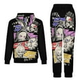 thumbnail image 2 of Demon Slayer Unisex Adult Sweatsuits Hoodie & Sweatpants Long Sleeve Hooded Sweatshirt Matching Joggers Tracksuit Sets 2XL, 2 of 9