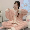 thumbnail image 6 of 2024 New Winter Women Pajamas Coral Plush Thickened Velvet Flannel Home Set Women Pajamas Loose and Warm Pajamas Set Pajamas (13,XXL70-80kg), 6 of 6