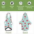 thumbnail image 5 of Goofa Watermelon Pattern Small Dog Sweater Hoodies Pet Grey Hooded Soft Fleece Sweatshirts with Pocket Fall Winter Puppy Cat Sweaters Warm Clothes-Small, 5 of 8