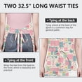 thumbnail image 6 of Pioneer Flower Floral Print Pattern Apron for Women and Men, Cotton Linen Waterproof with Pockets, Adjustable, 33x27 Inch for Kitchen, Gardening, BBQ, Salon, 6 of 6