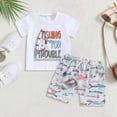 thumbnail image 2 of Taybagh Toddler Baby Boy Summer Baby Boy Outfits Fishing Theme Top Clothes Pattern Print Shorts Set 18 Months Boy Clothes, 2 of 6