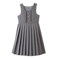 thumbnail image 4 of Grblisyd Uniform Dresses for Girls Solid Color Sleeveless Pleated Dress Vest Skirt Back to School Clothes for Girls, 4 of 4