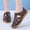 Coffee, variant on Women's Closed Toe Leather Sandals, Adjustable Strap Breathable Casual Shoes, Comfortable Walking Footwear for Daily Wear Coffee 40