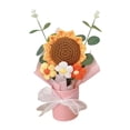 thumbnail image 1 of Ramo de flores de ganchillo, adorno floral de punto hecho a mano, decoración floral de hilo, regalo para el Día de la Madre, cumpleaños y Navidad., 1 of 8