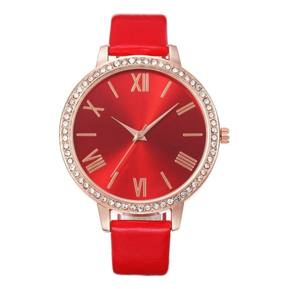 Ausyst Watch for Women Fashion Casual Ladies Belt Watch With Diamonds Roman Scale Quartz Watch