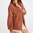 thumbnail image 4 of Womens Winter Long Sleeve Button Sherpa Jacket Coat Pockets Warm Fleece, 4 of 5