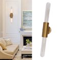 thumbnail image 4 of Luz LED dorada ANGGREK para tocador de baño cristal de hierro, 4 of 8