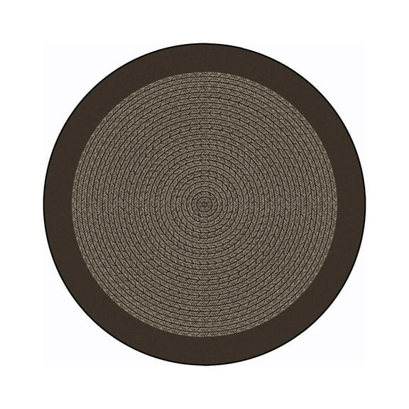 Like Home 5'4" Round Area Rug In Color Chocolate-Color:Chocolate,Material:Nylon